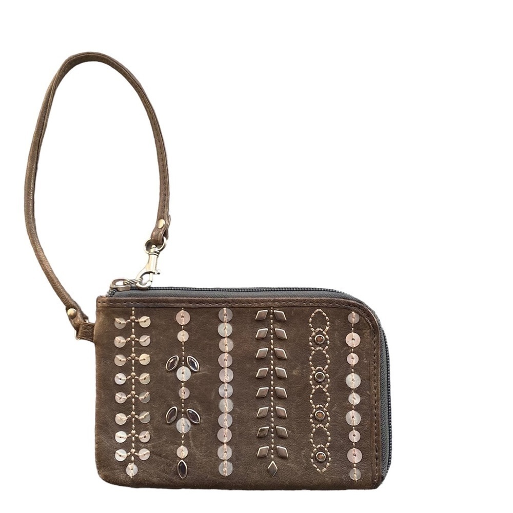 Fossil leather wristlet wallet Y2K